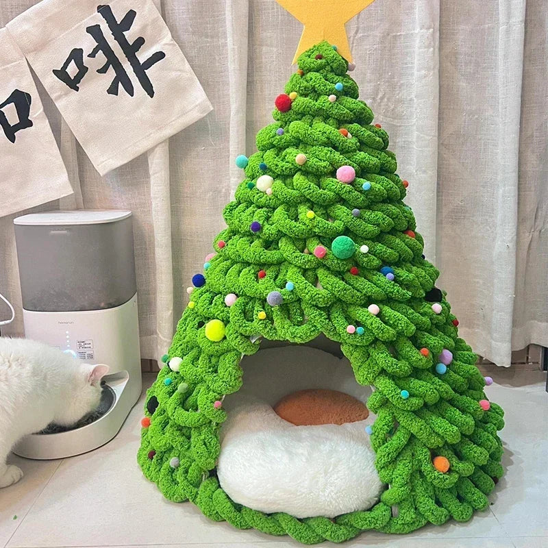 Árvore de Natal com Cama para Gatos