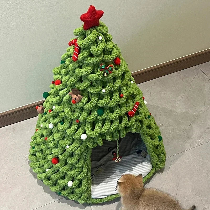 Árvore de Natal com Cama para Gatos