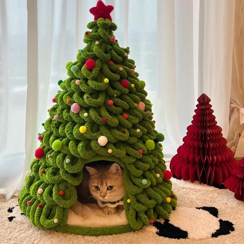Árvore de Natal com Cama para Gatos