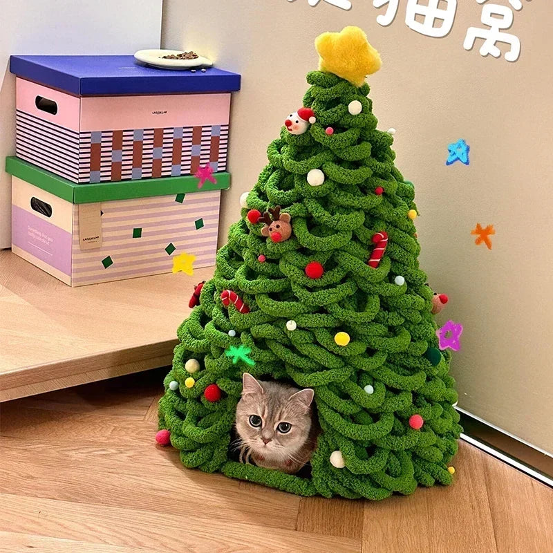 Árvore de Natal com Cama para Gatos