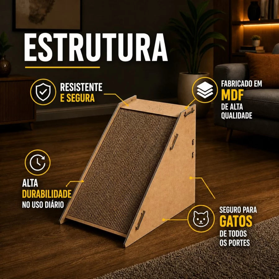 Arranhador com Rampa Anti-Estresse para Gatos