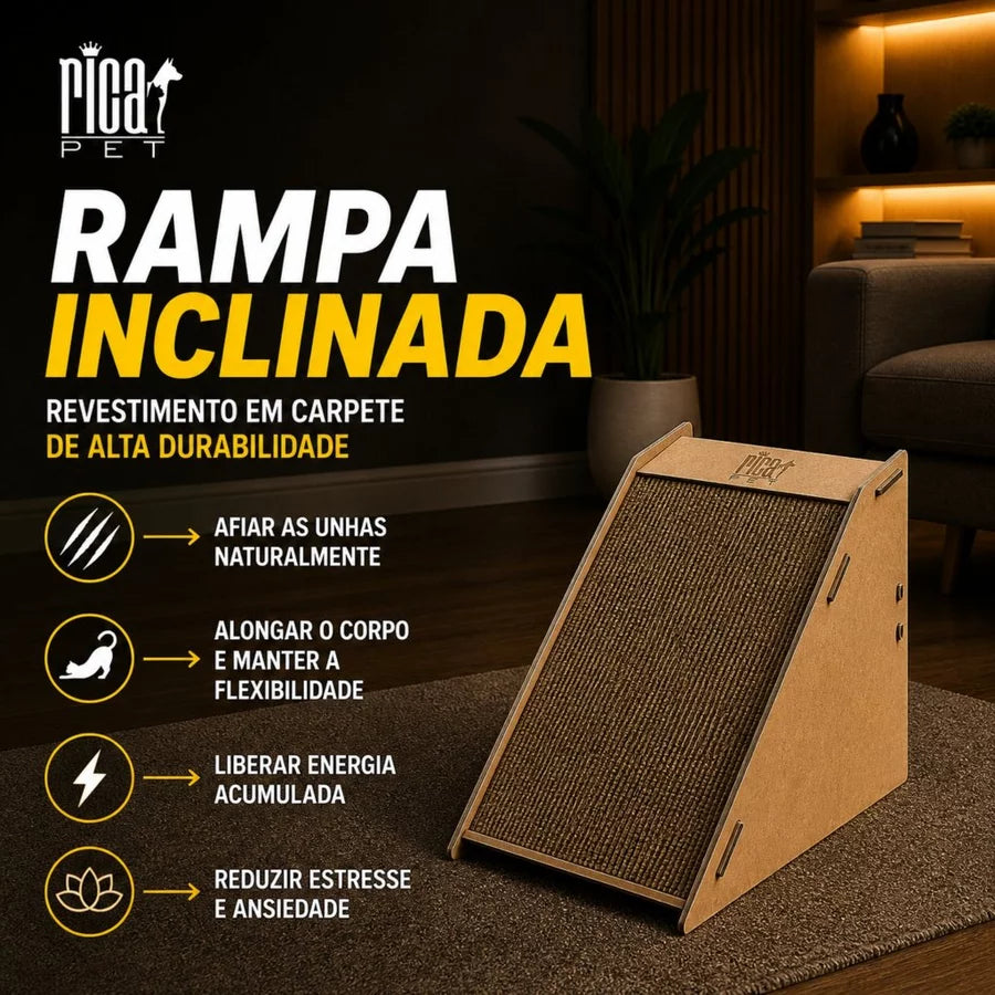 Arranhador com Rampa Anti-Estresse para Gatos