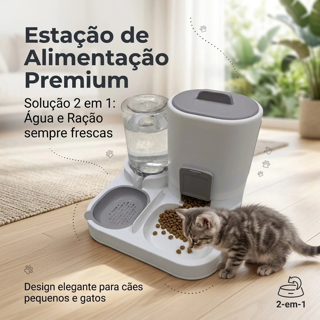 Bebedouro e Comedouro Automático 2 em 1