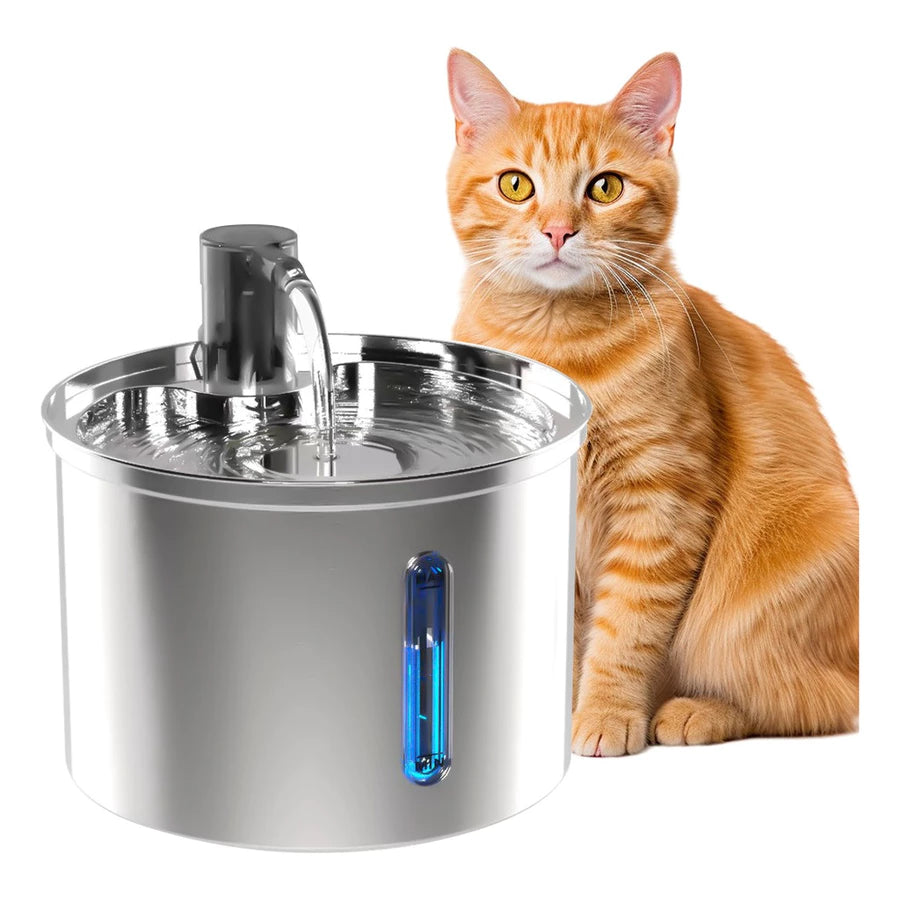 Fonte de Aço Inoxidável para Gatos