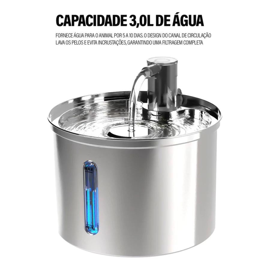 Fonte de Aço Inoxidável para Gatos