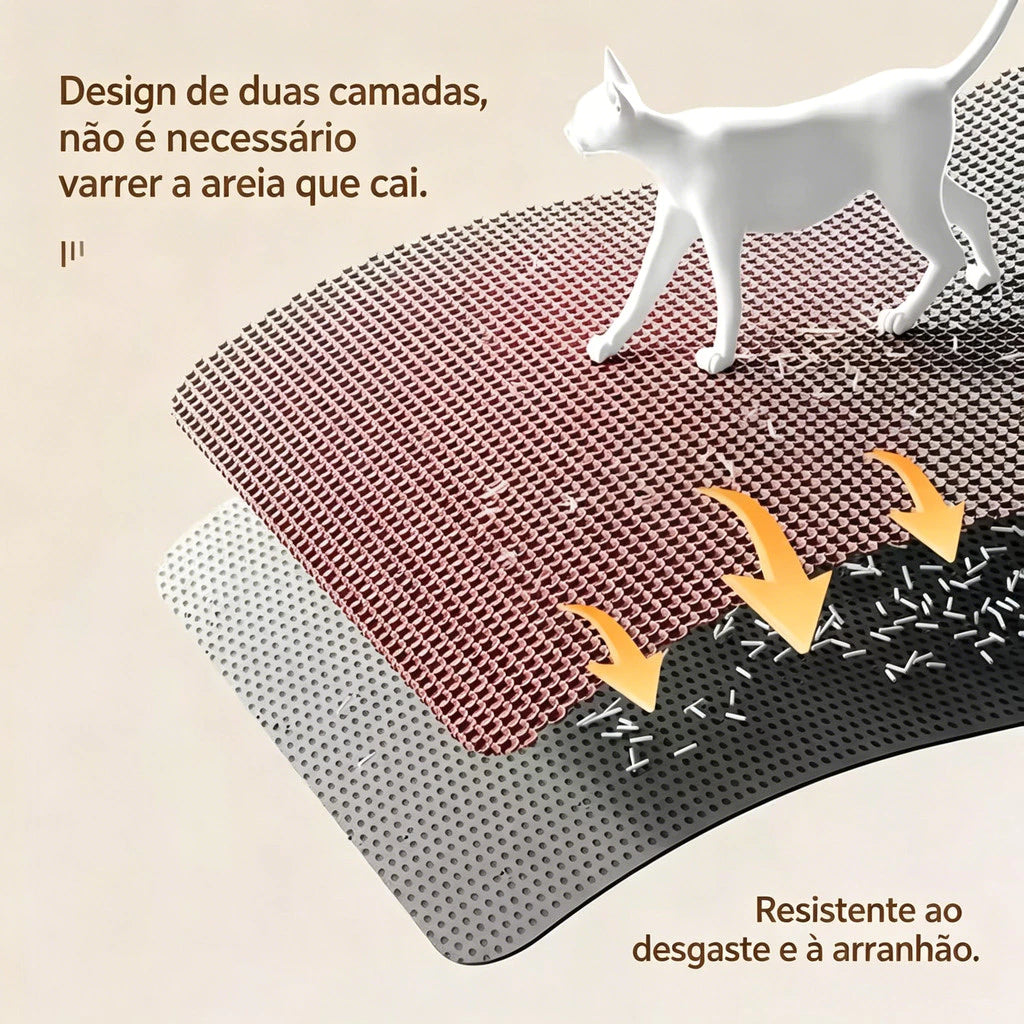 Tapete Coletor de Areia para Gatos