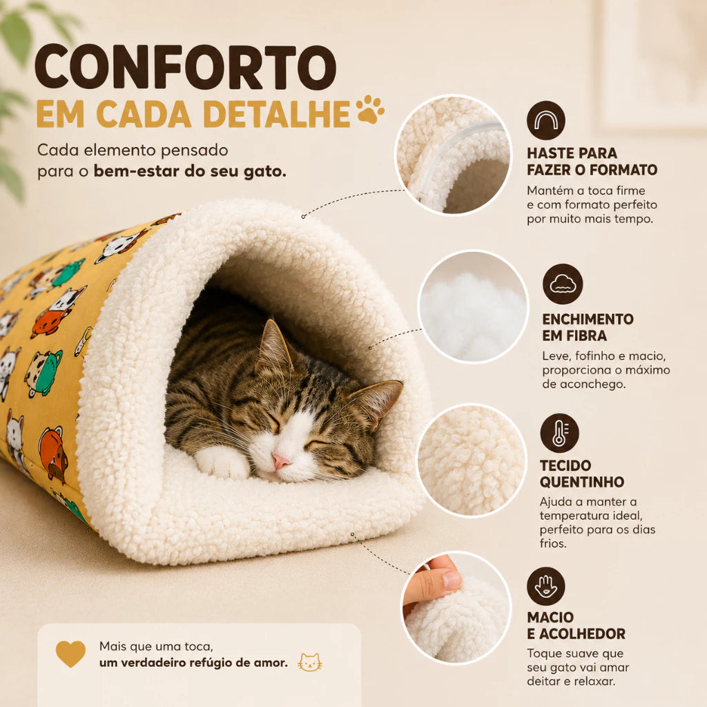 Toquinha Peluda Aconchegante para Gatos